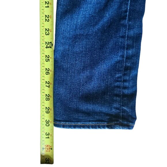 Gap 1969 Real Straight Jeans Womens Size 27 R Blue Med Wash Distressed - Picture 8 of 9